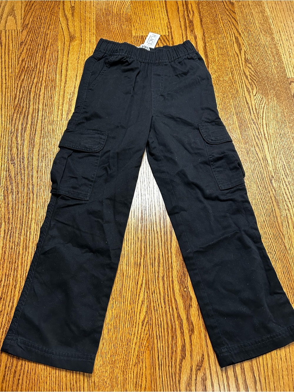 The Children's Place Black Cargo Pants with Elastic Waist